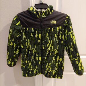 The North Face Jacket Boys Large 14 16 Green Black Hooded Reversible